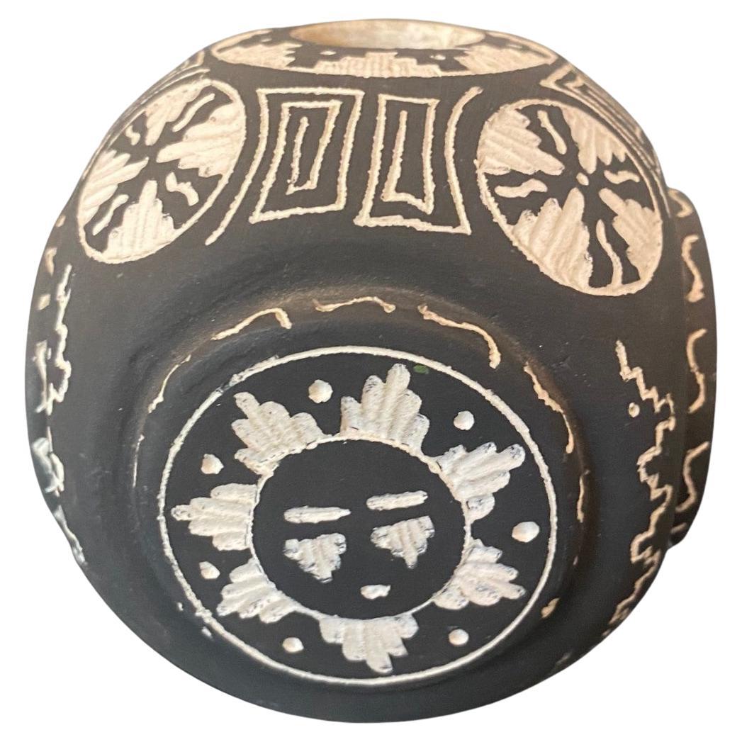 Indigenous Southwest Native American Indian Signed S. Begay Navajo Pottery Vase For Sale