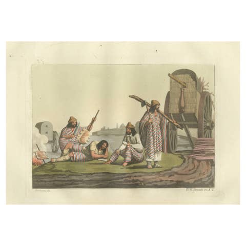 Indigenous Warriors, Early 19th Century South America - Ferrario-Bonatti