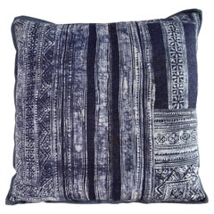 Indigo Batik Textile Pillow