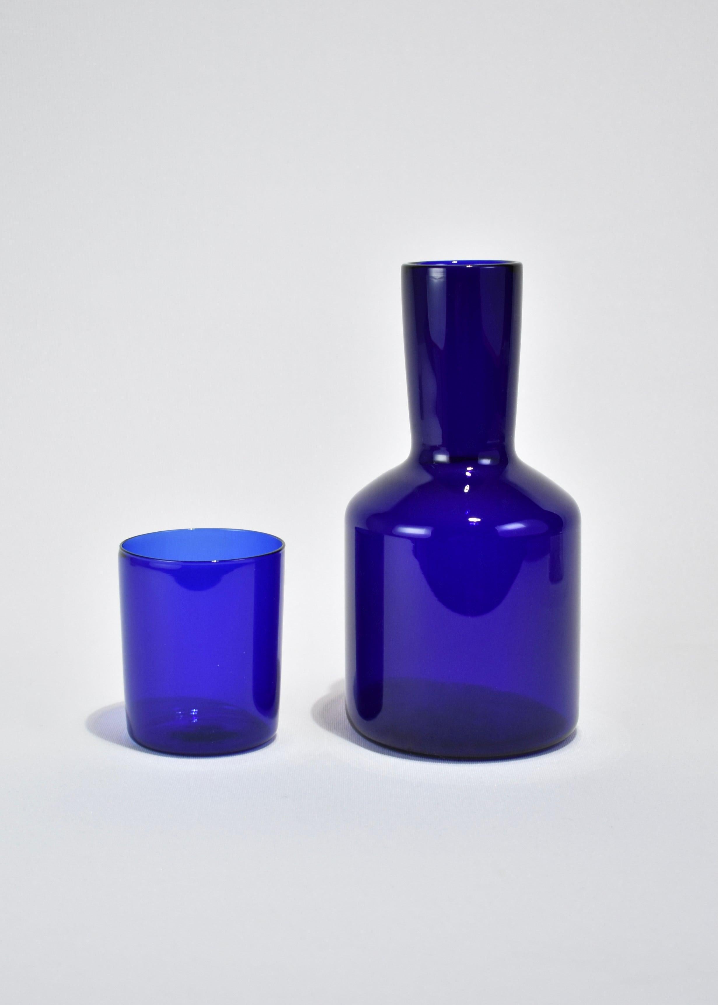 Modern Indigo Bedside Carafe Set