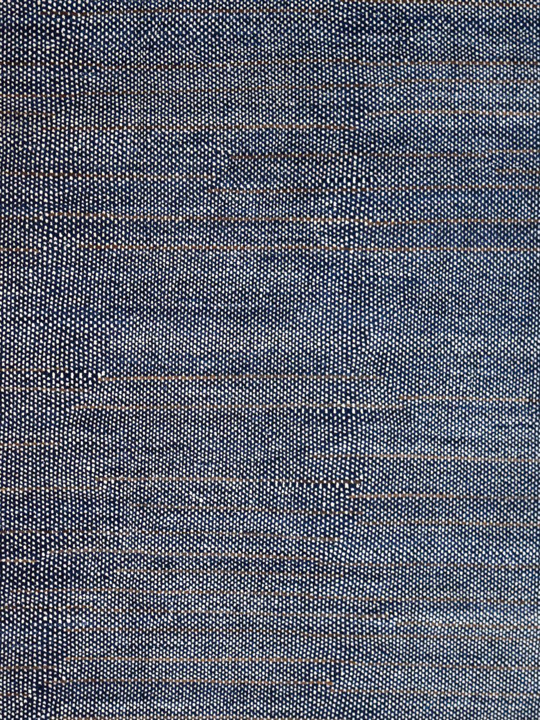 Minimalistischer persischer Teppich aus Wolle in Indigo, Schwarz und Creme, 10' x 10' im Zustand „Neu“ in New York, NY
