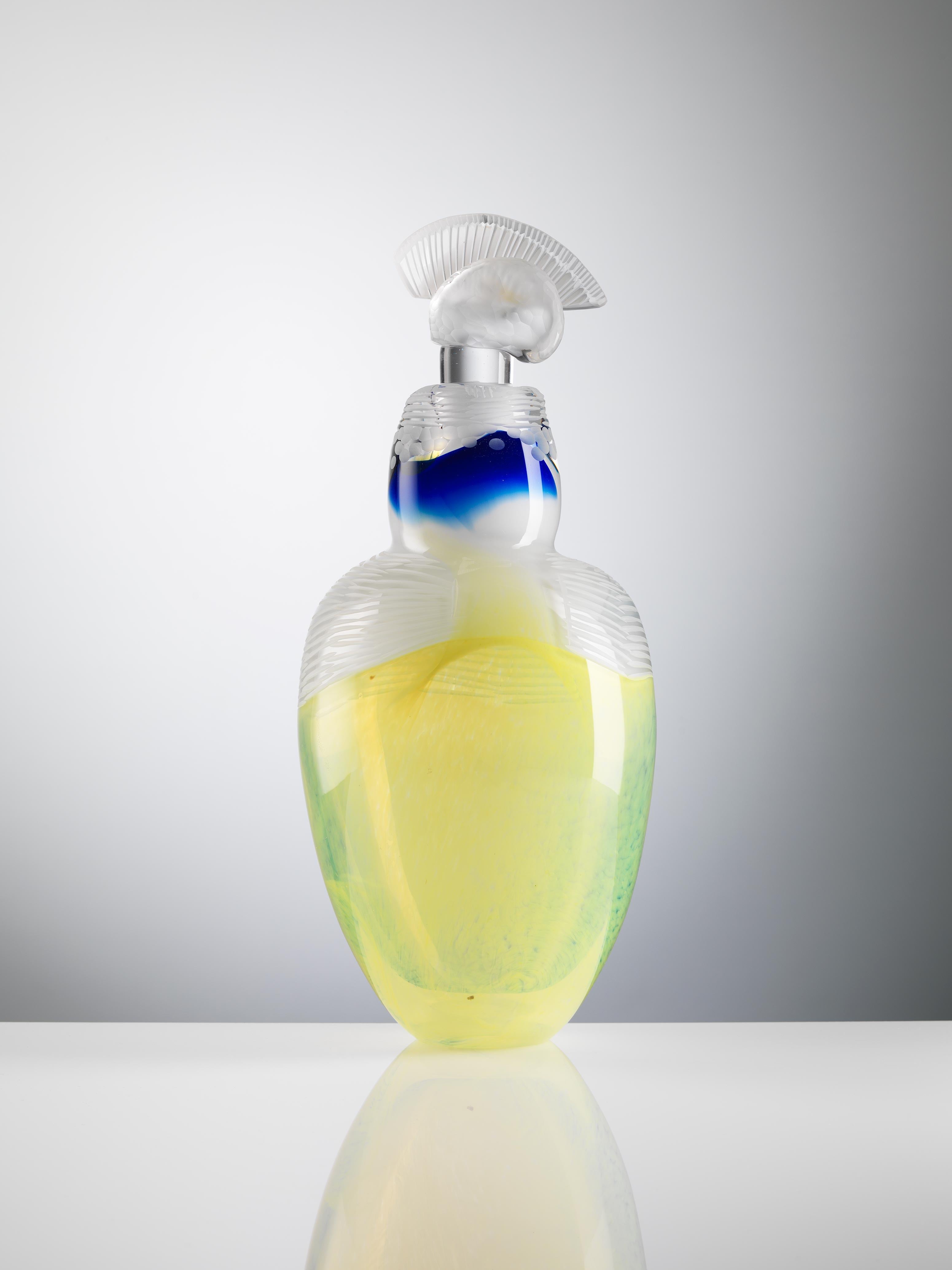 Indigo Blown Glass Vase Handmade by Juli Bolaños-Durman 1
