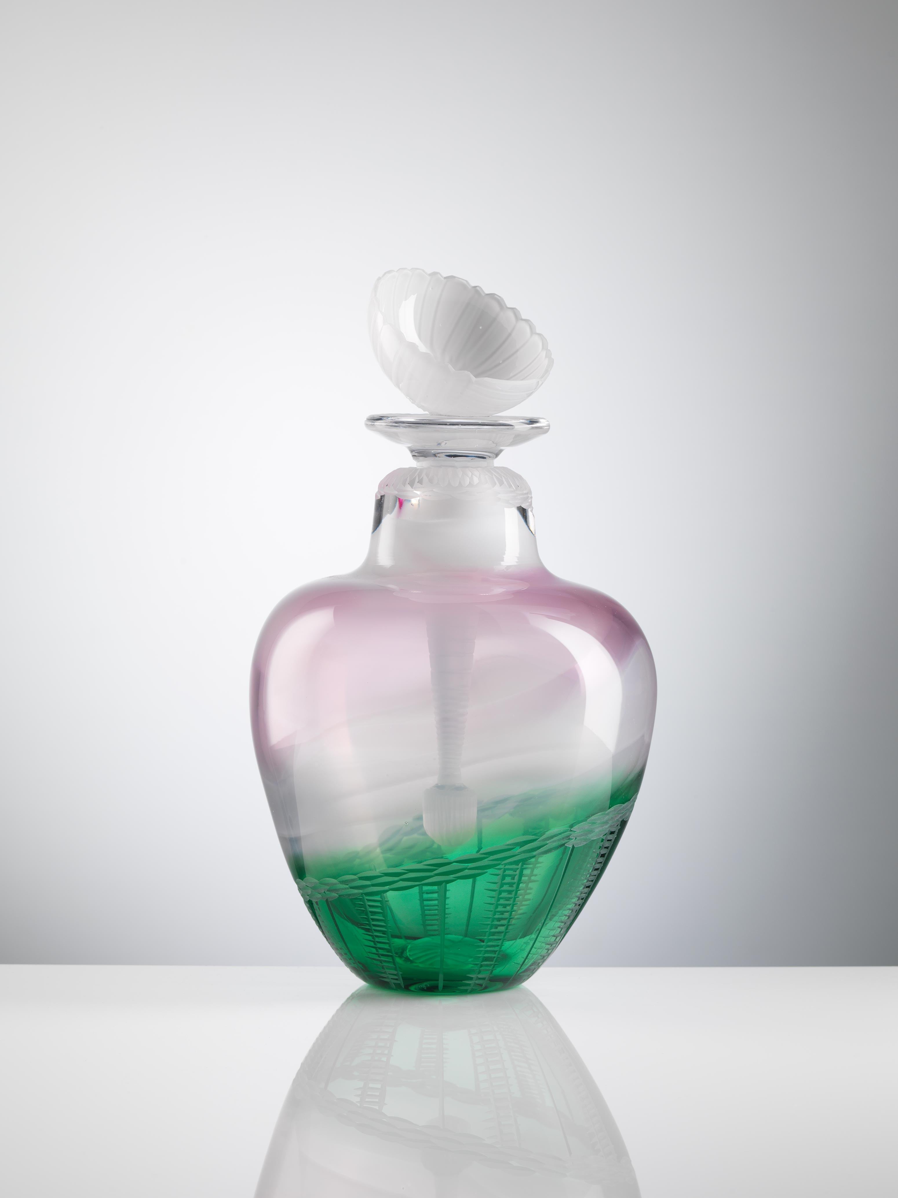 Indigo Blown Glass Vase Handmade by Juli Bolaños-Durman 3
