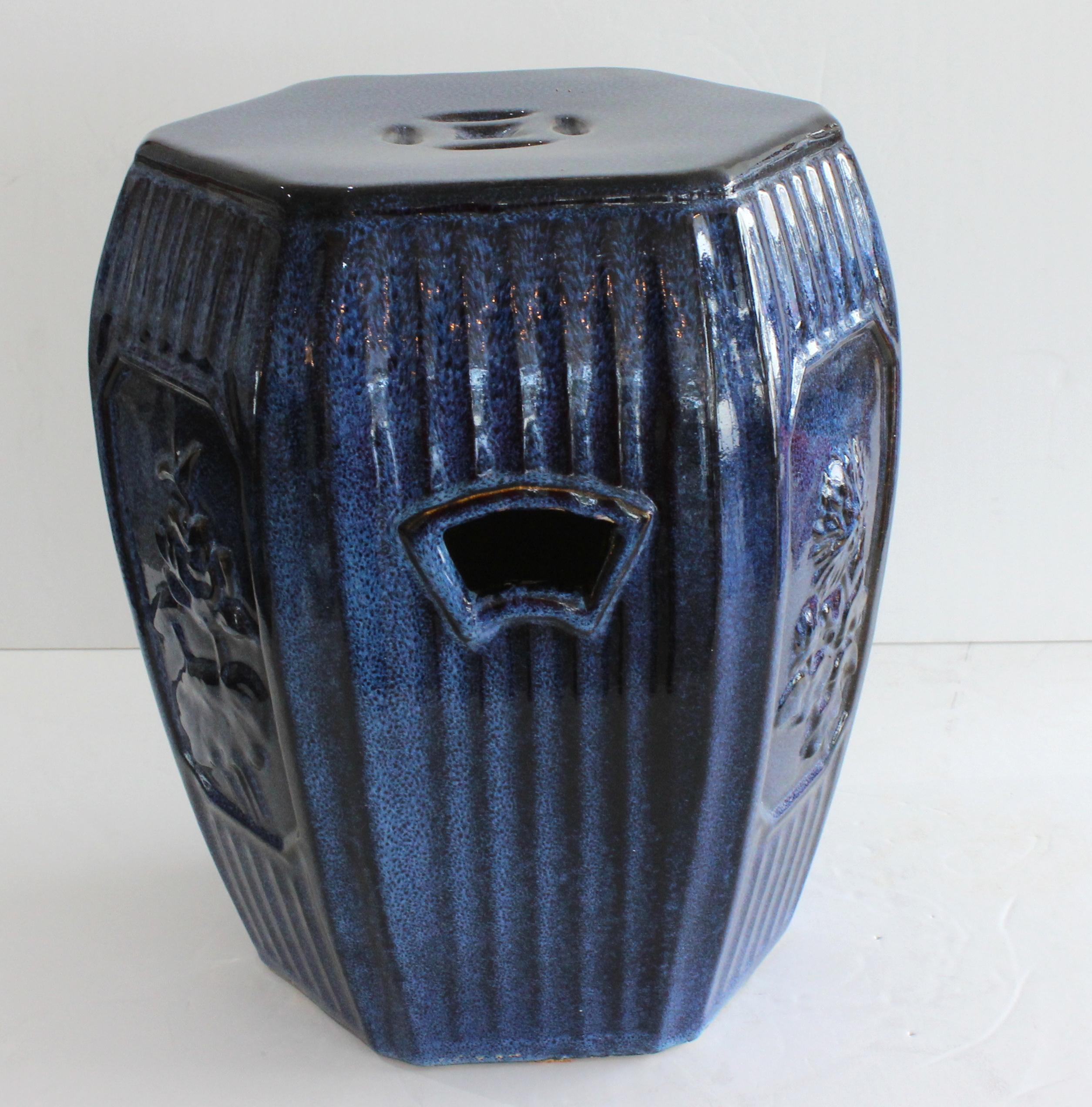 Chinese Indigo Blue Glazed Garden Seat
