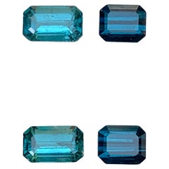 Indigo Blue & Indicolite Natural Tourmaline Loose Gemstones Pairs 4.55Ct-Jewelry