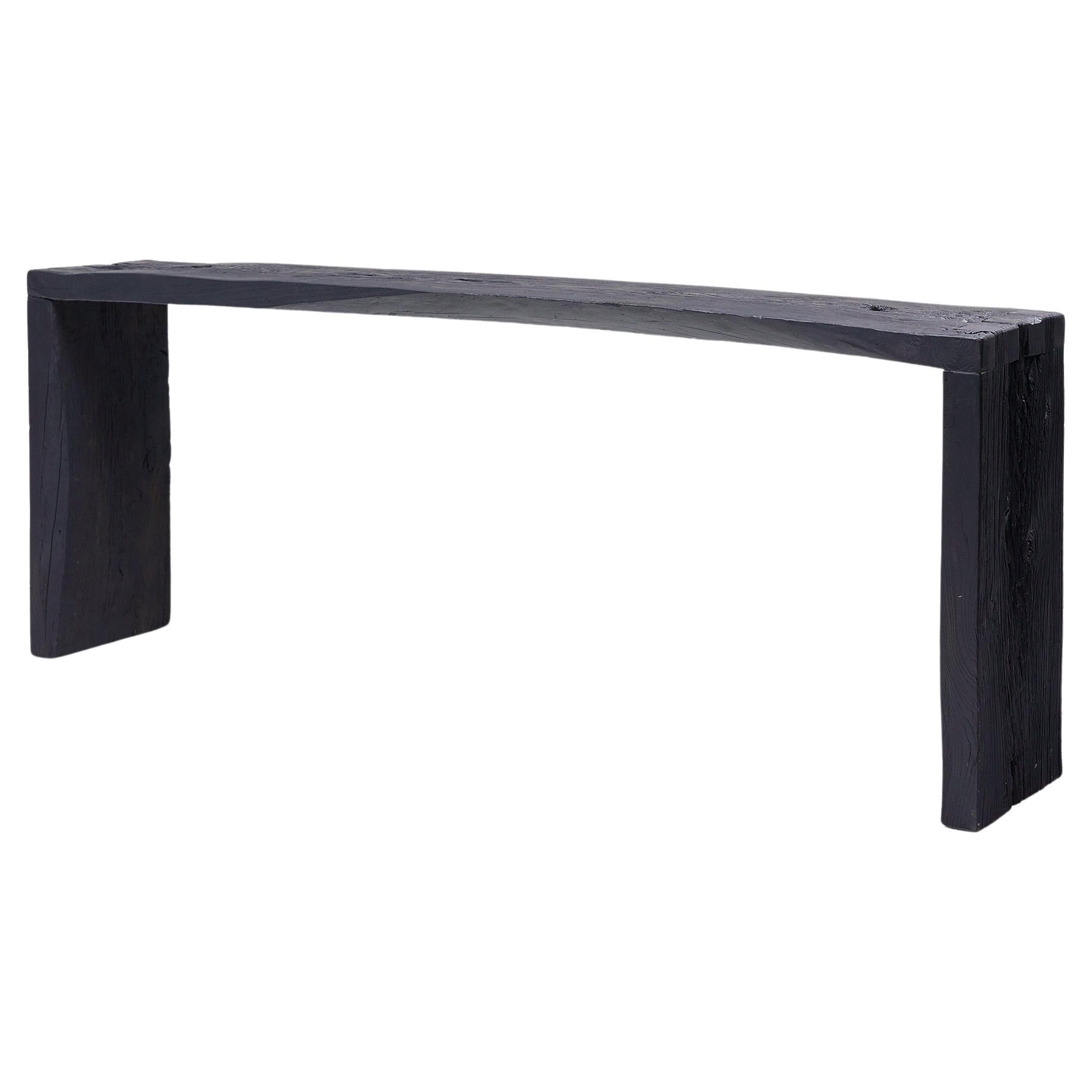 Indigo Blue Reclaimed Elm Waterfall Table