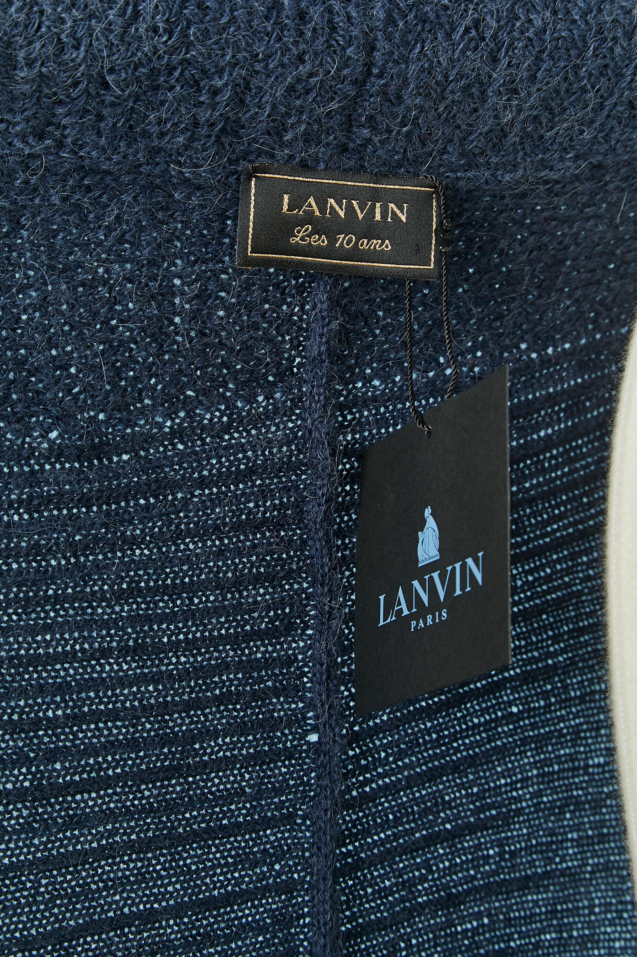 Indigo blue wool and alpaca cardigan Lanvin by Alber  Elbaz 
