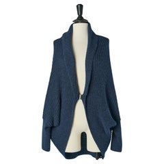 Indigoblaue Strickjacke aus Wolle und Alpaca Lanvin by Alber  Elbaz „Les 10 ans“, NEU, Elbaz