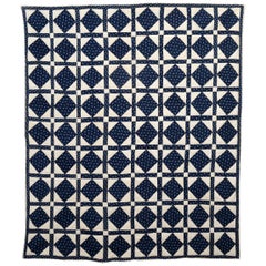 Antique Indigo Economy Patch Quilt