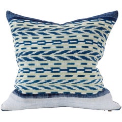 Indigo Guatemalan Textile Panel Pillow