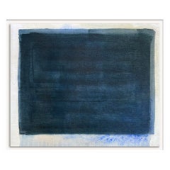 
Indigo
, mixed media on raw canvas by Nicolas Makelberge, 33 x 27 in