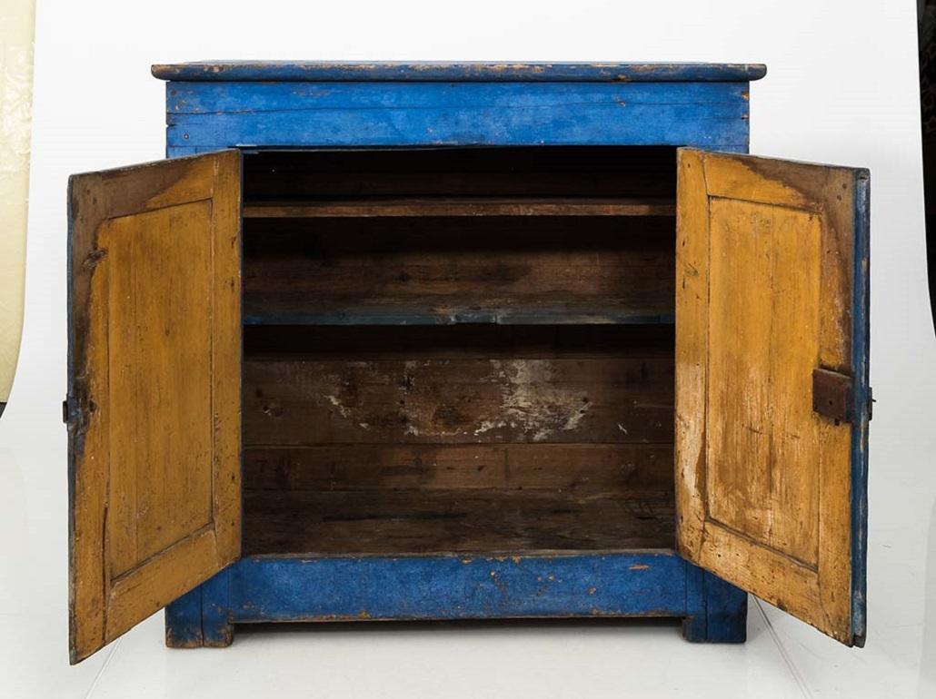Indigo Blue 19th Century Antique French Buffet Cabinet 3
