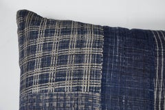 Indigo Patchwork Pillow Blue