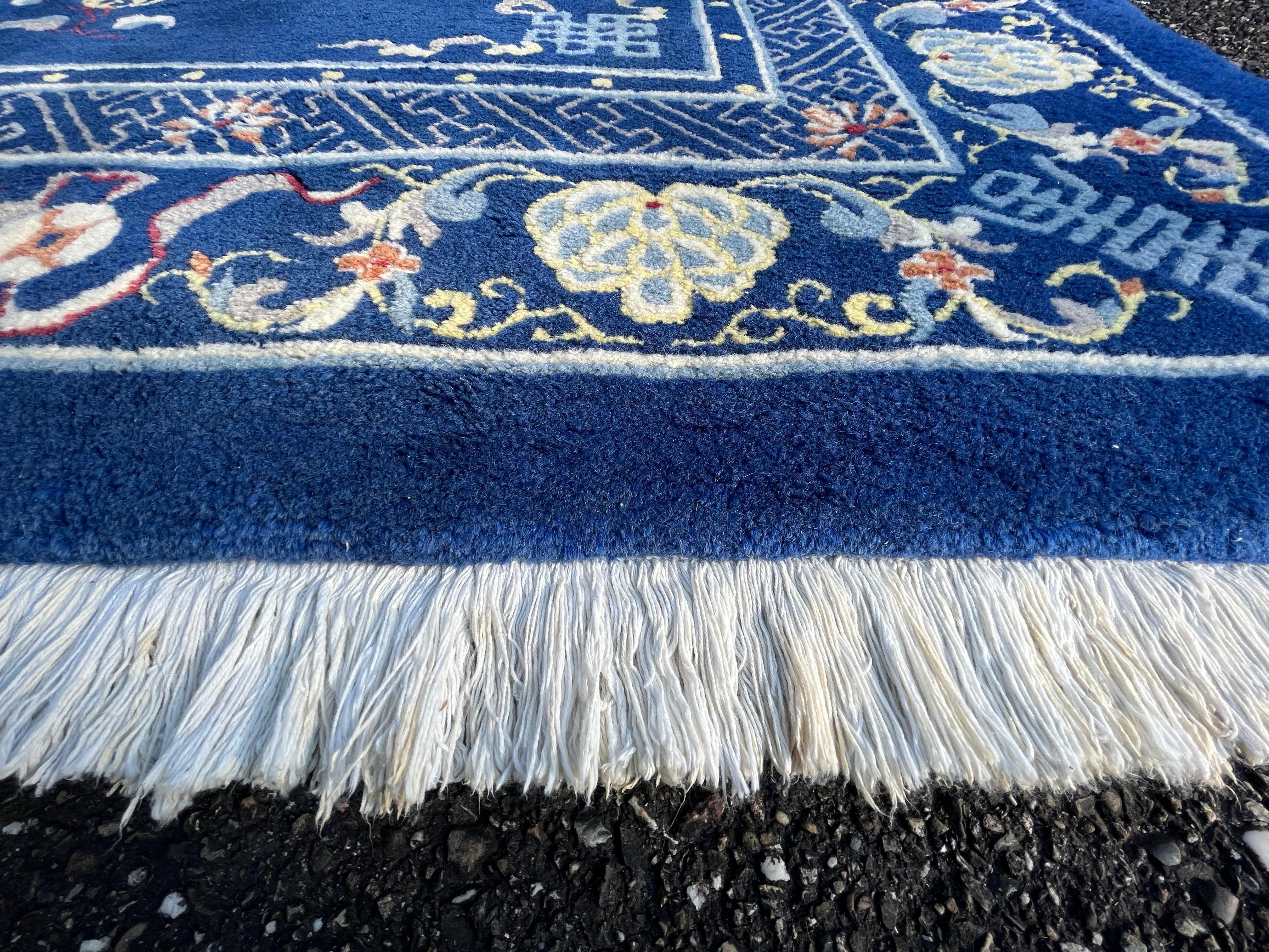 Indigo, Peking-China-Teppich (20. Jahrhundert)