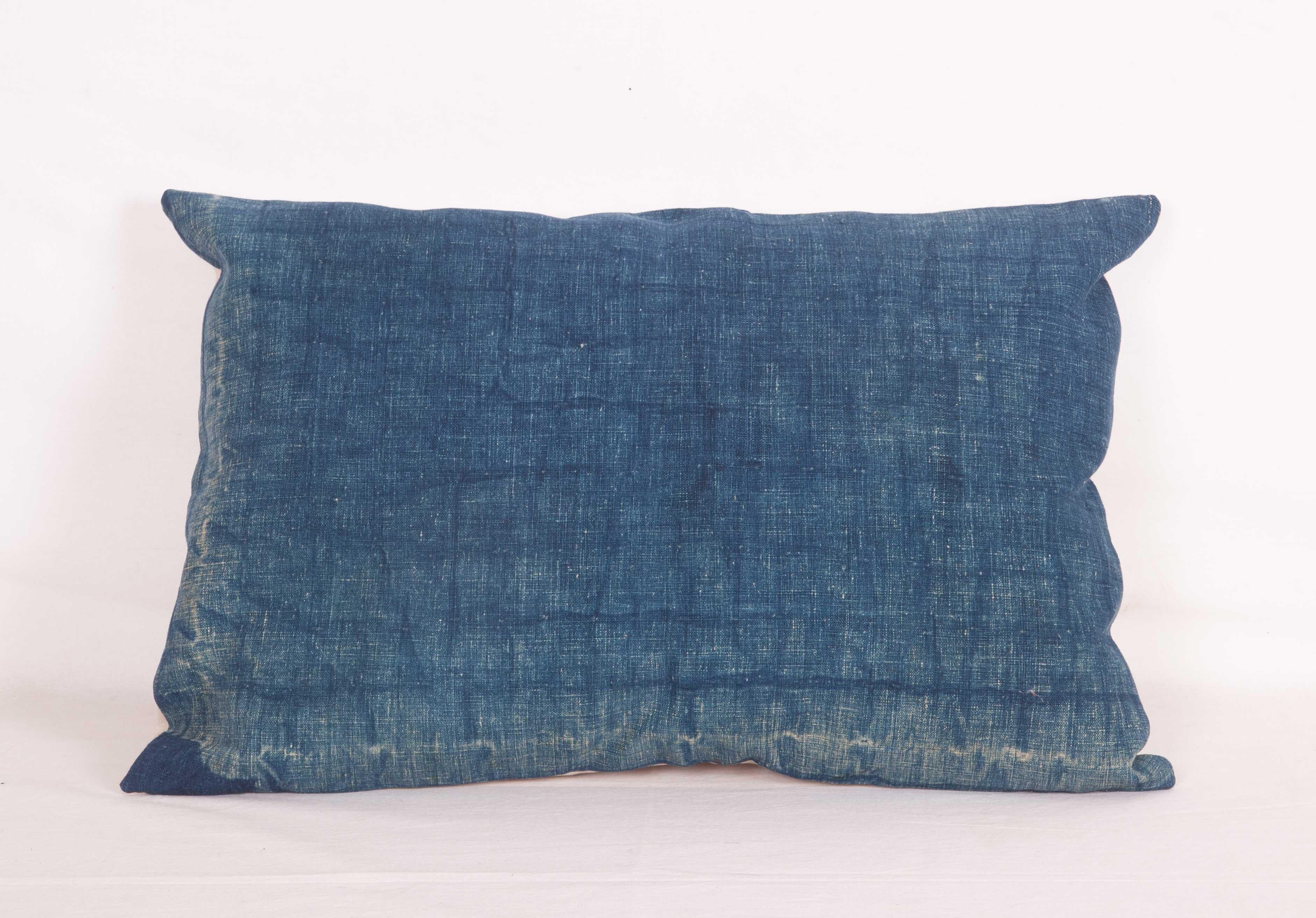 Turkish Indigo Pillow Cases Fashioned from an Early 20th Century Anatılian Quilt Top