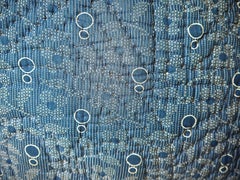 Indigo Resist Blockprinted Cotton Pillow, French, circa 1800