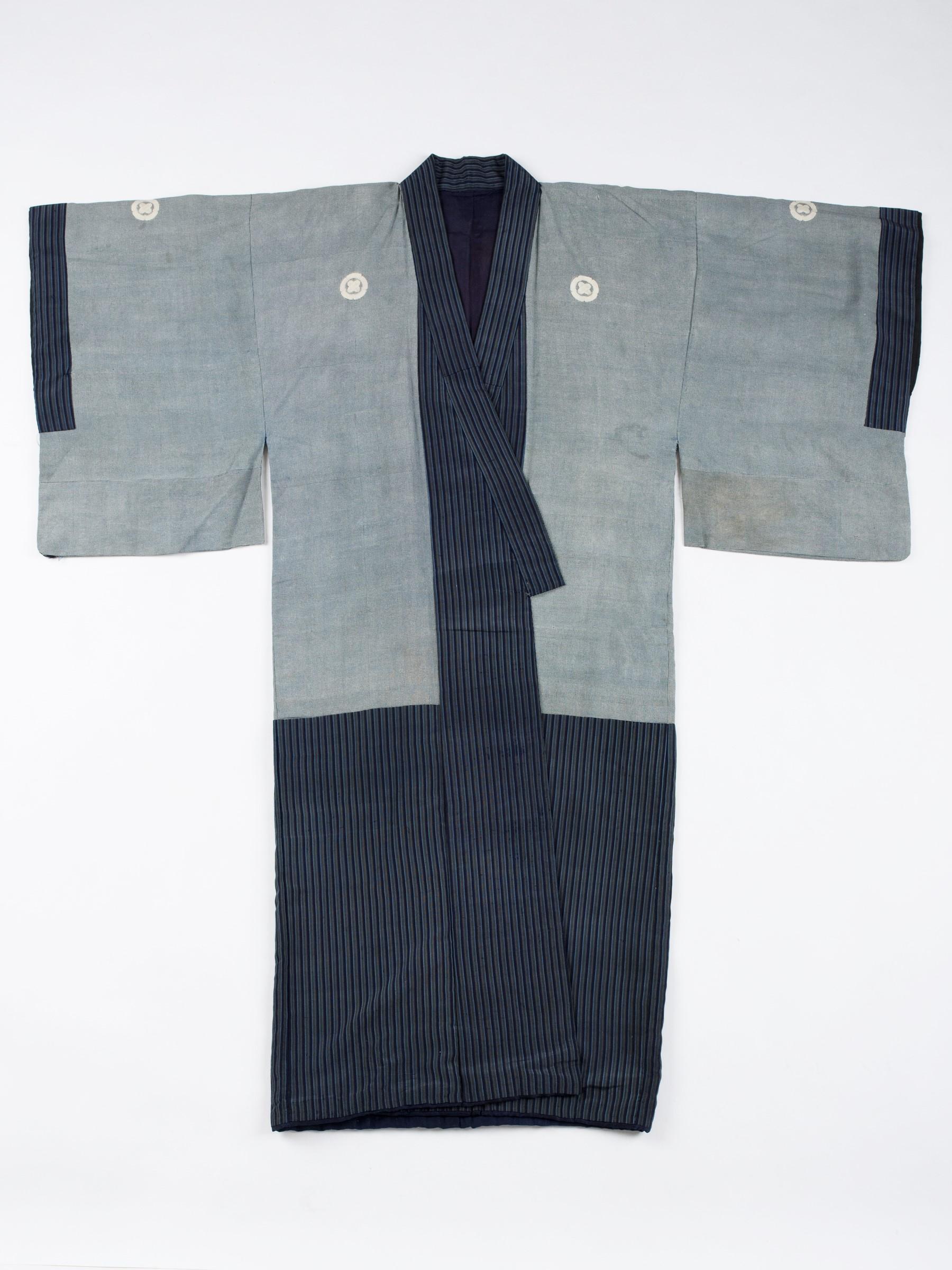Indigo silk Samurai kimono Kosode and kamishimo - Japan Late 19th ...