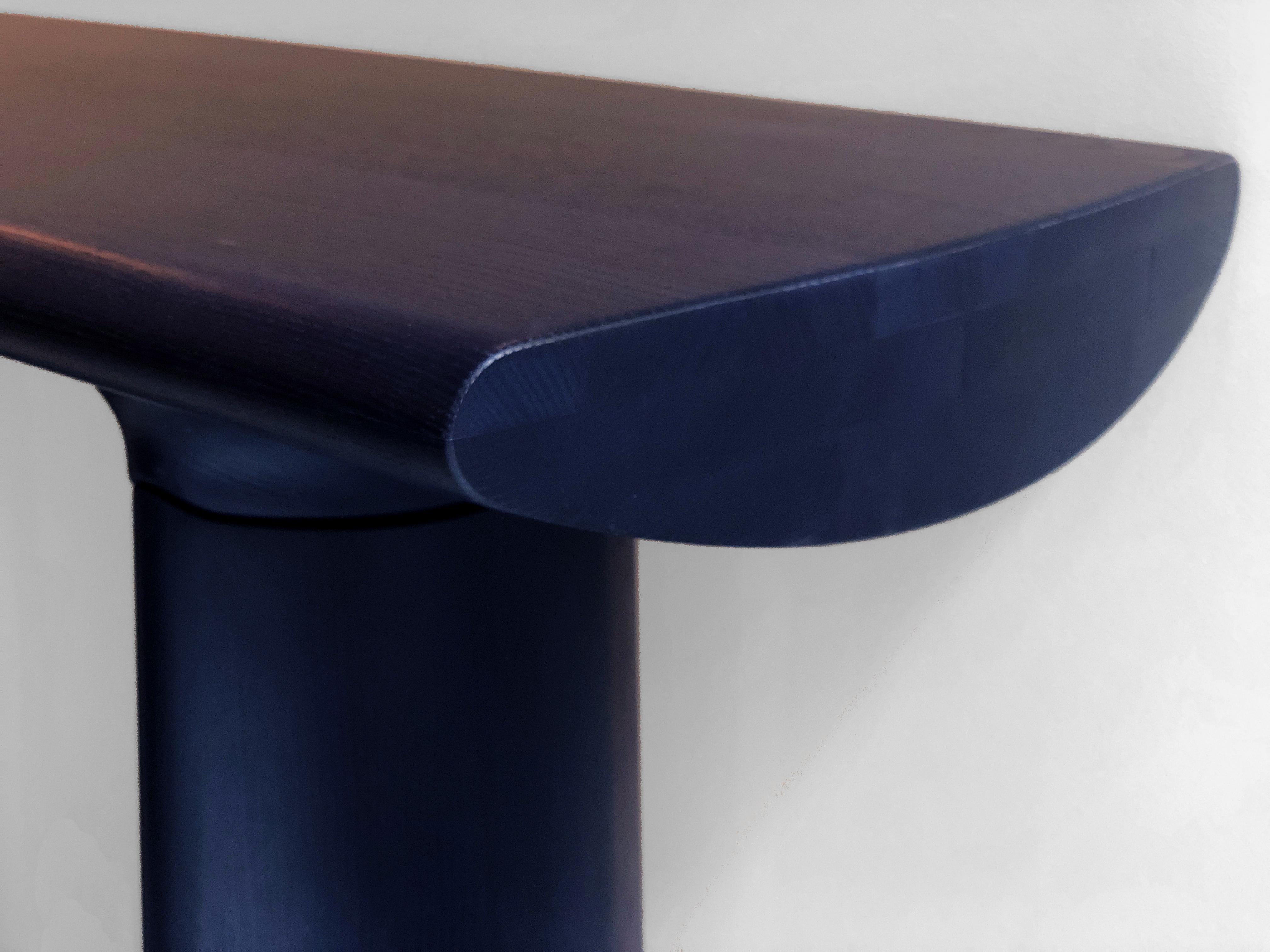 Modern Indigo Stained Ash Daiku Console by Victoria Magniant For Sale