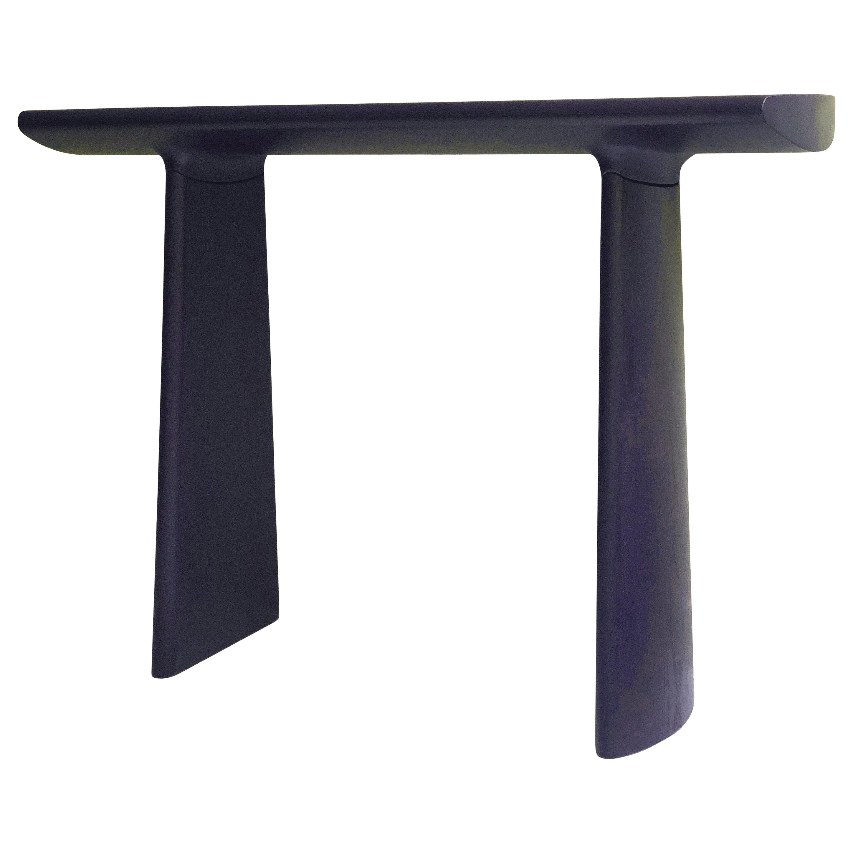 Indigo Stained Ash Daiku Console by Victoria Magniant For Sale