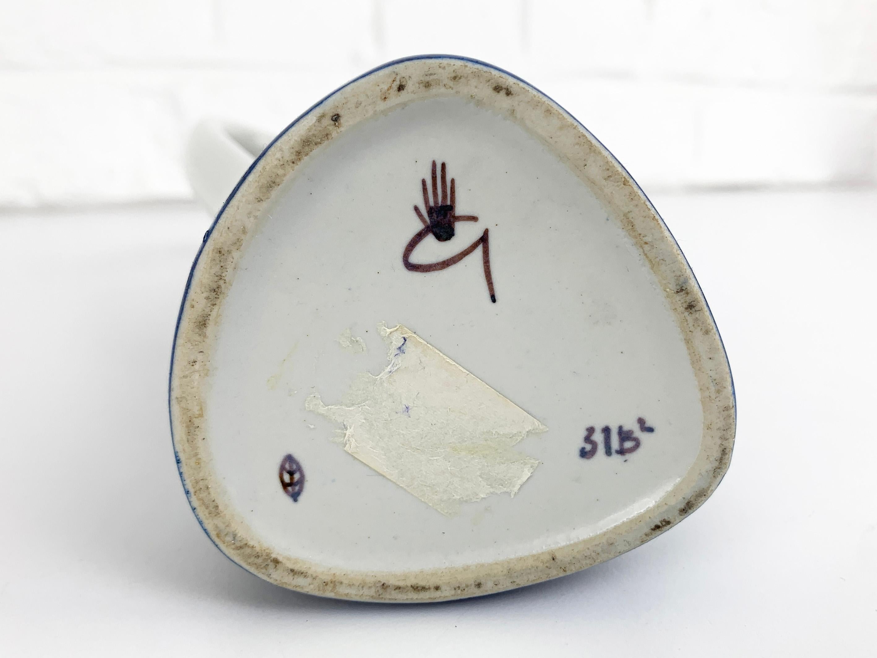 Indigo Stoneware Carafe or Vase by Karin Björquist for Gustavsberg, Sweden, 1950 3