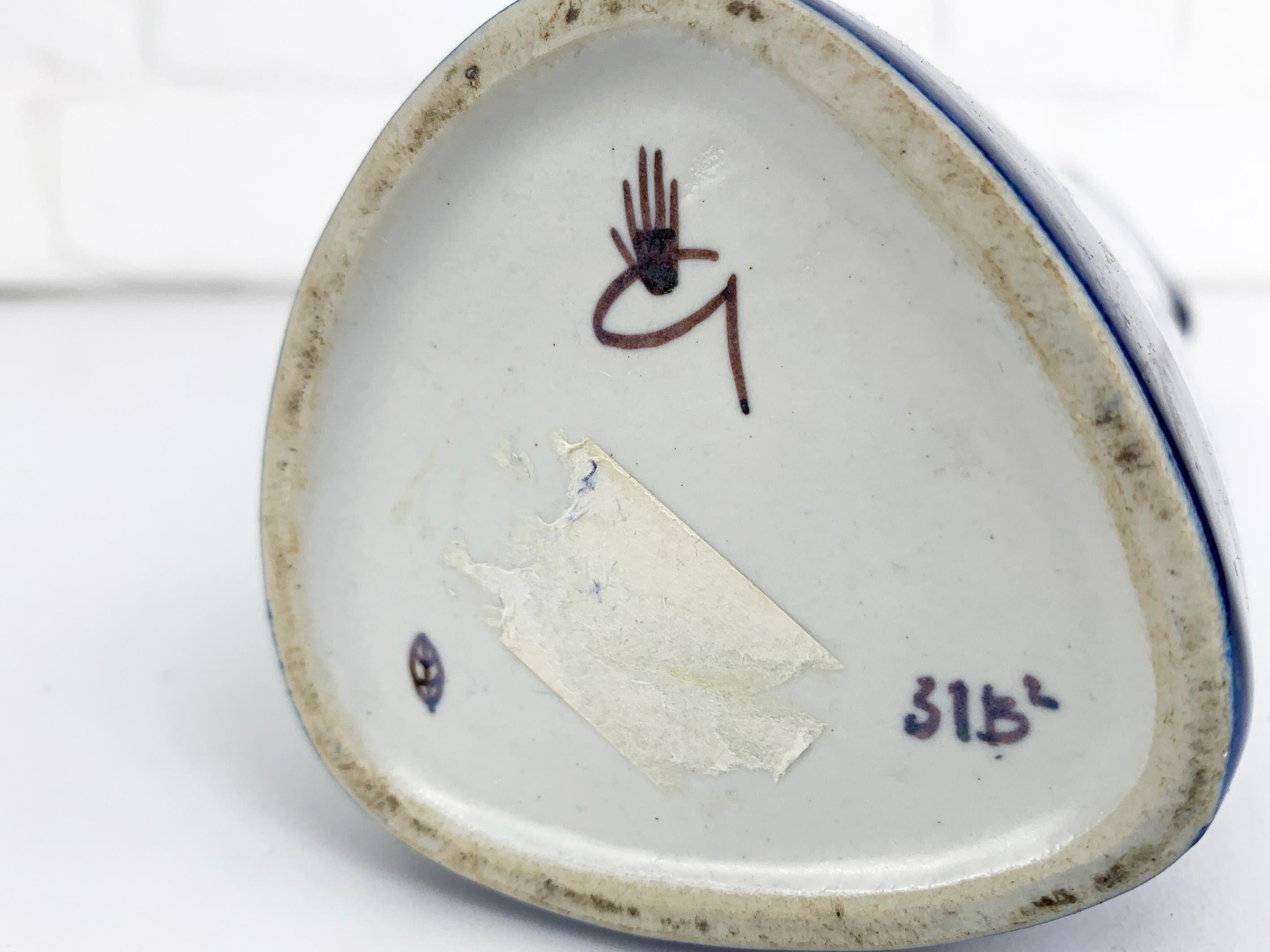 Indigo Stoneware Carafe or Vase by Karin Björquist for Gustavsberg, Sweden, 1950 4