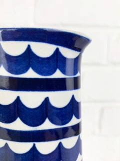 Indigo Stoneware Carafe or Vase by Karin Björquist for Gustavsberg, Sweden, 1950