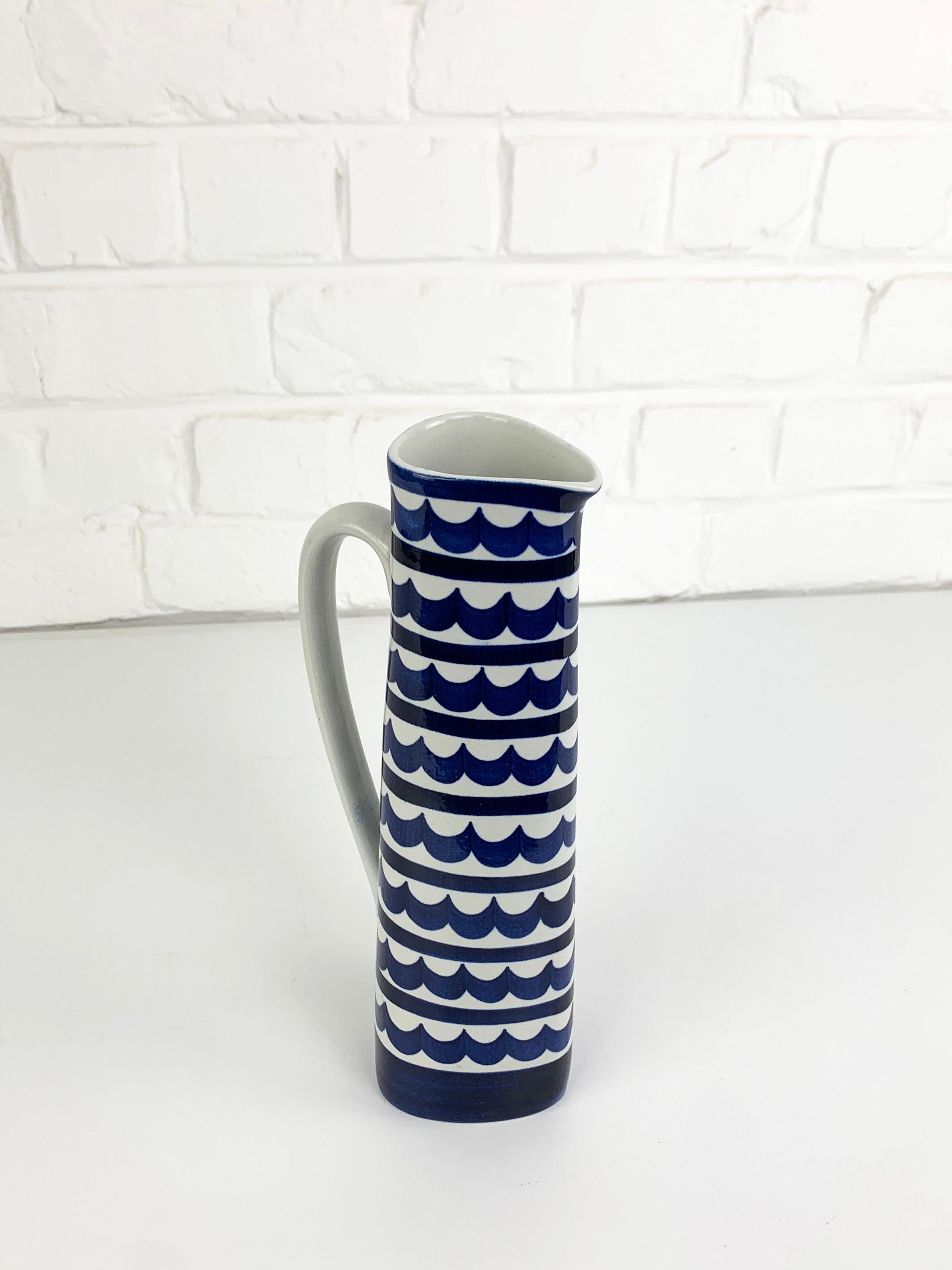 Ceramic Indigo Stoneware Carafe or Vase by Karin Björquist for Gustavsberg, Sweden, 1950