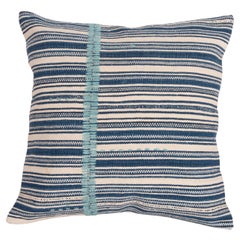 Indigo Stripped Pillow Cover, Made from a Mid 20th C. Turkish Kilim