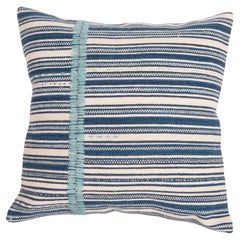 Indigo Stripped Pillow Cover, Made from a Mid 20th C. Turkish Kilim
