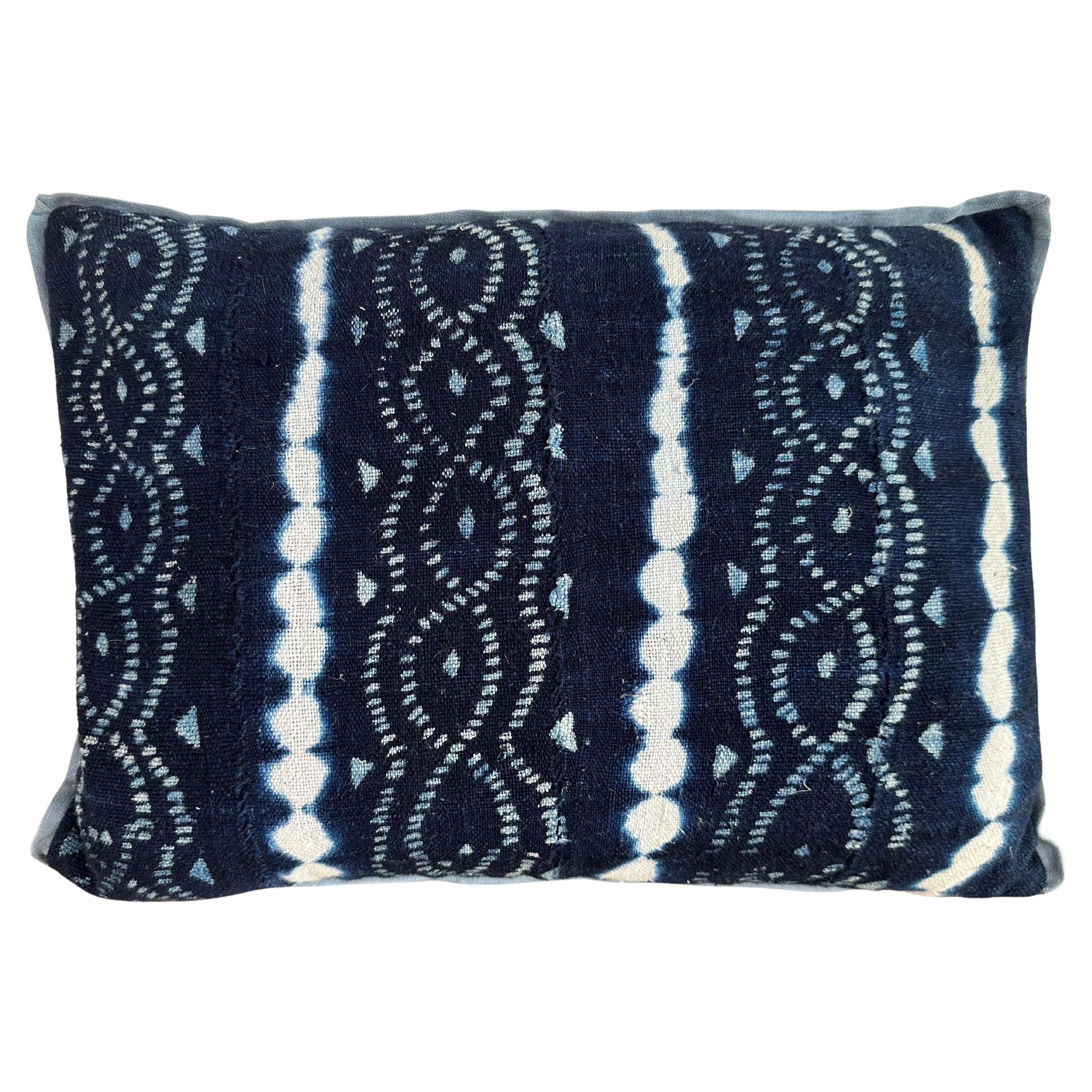 Indigo Tribal Textile Decorative Pillow