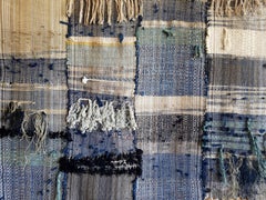 Indigo Blue Fiber Art Weaving by All Roads