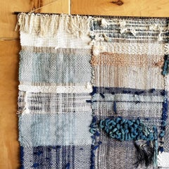 Indigo Blue Fiber Art Weaving by All Roads