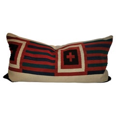 Navajo Indian Weaving Pillow with Cross