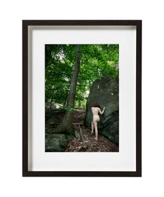 Eve and the Rock, Color Photography, Nude, Garden Of Eden, Signed, Framed