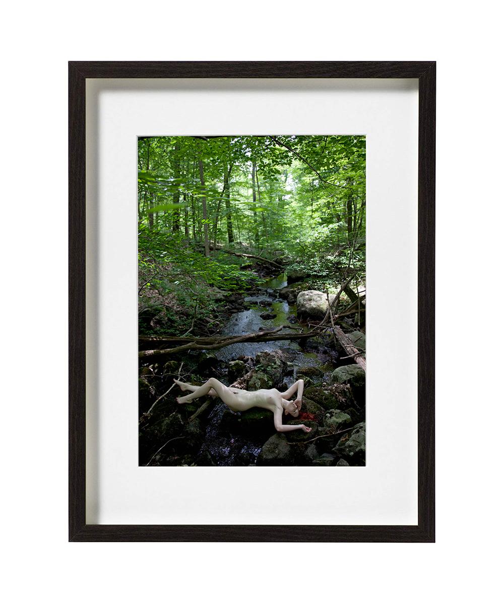 Photographie « Eve by the Riverside », encre d'archives sur papier métallique, nu, couleur en vente 1
