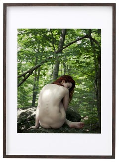 "Eve In Silence" Photography, Archival Ink on Metallic Paper, Figurative, Nude