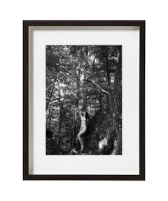 "Eve in the Trees" Photography, Archival Ink on Metallic Paper, Figurative, Nude