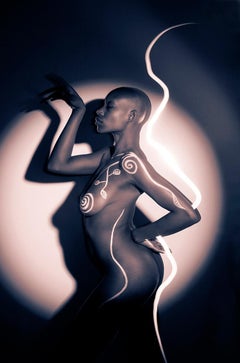 "Iyanna Electric" Photography, Archival Ink on Aluminum, Figurative, Nude