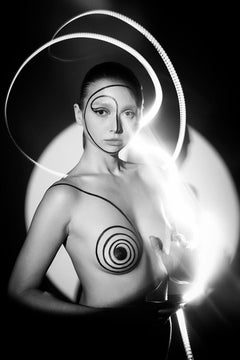 "Natalya Electric No 1" Photography, Archival Ink on Glossy Aluminum, Figurative