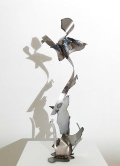 Sculpture en acier « La Fleur », découpe en Plasma et soudure 