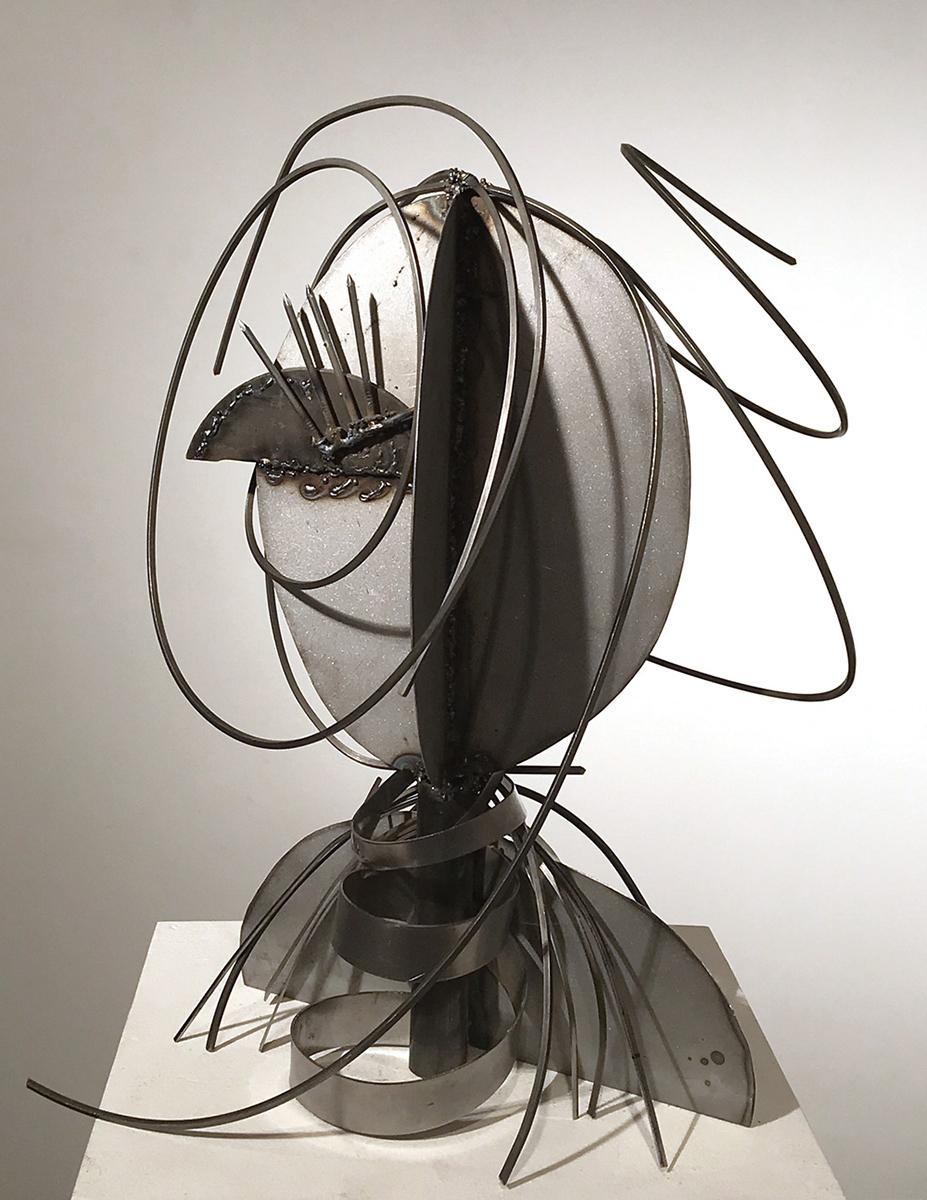 „Porträt einer Dame“ Stahlskulptur, Plasma-Schliff und geschweißt (Zeitgenössisch), Sculpture, von Indira Cesarine
