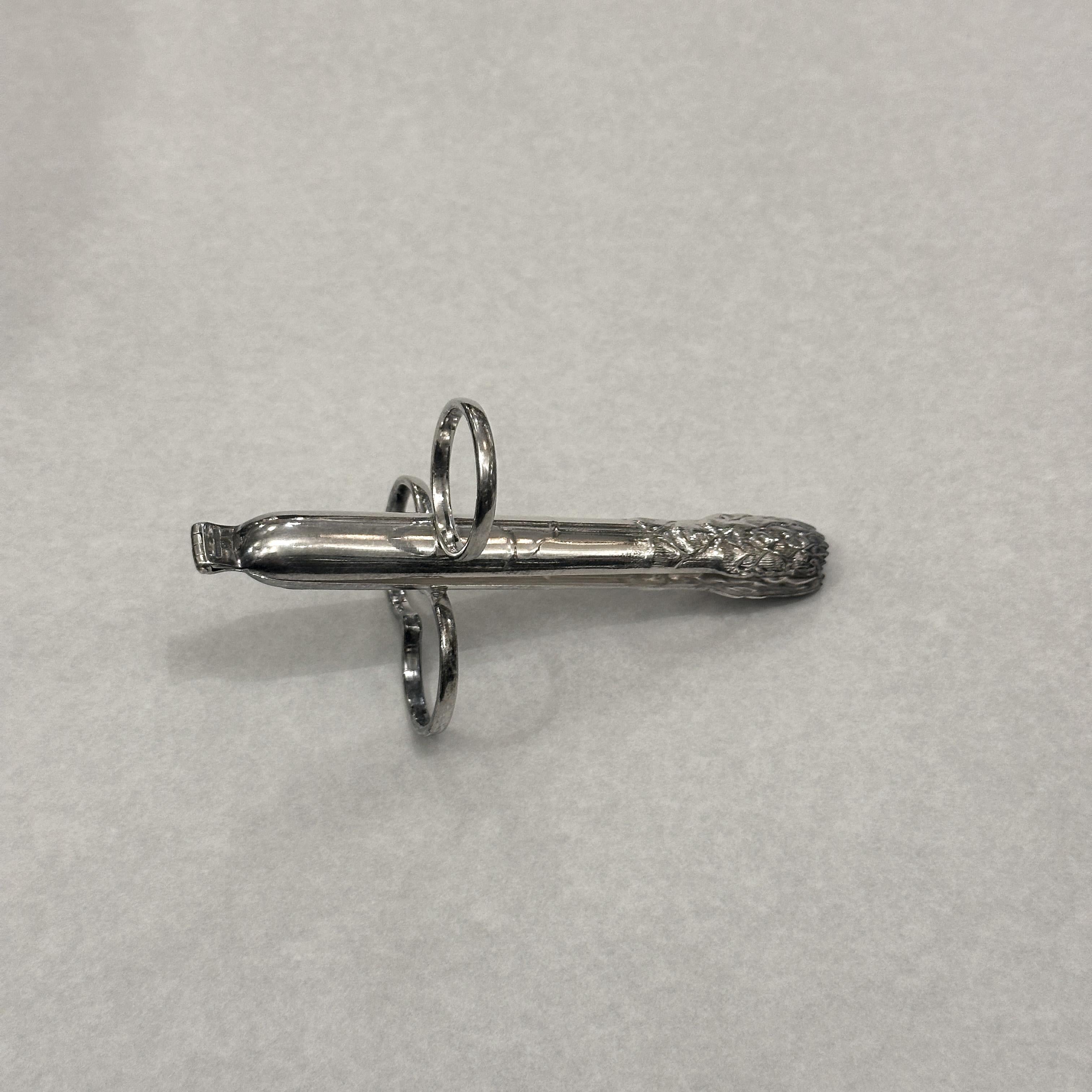 Individual Asparagus Tongs CHRISTOFLE Silver-Plated For Sale 1