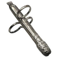 Individual Asparagus Tongs CHRISTOFLE Silver-Plated