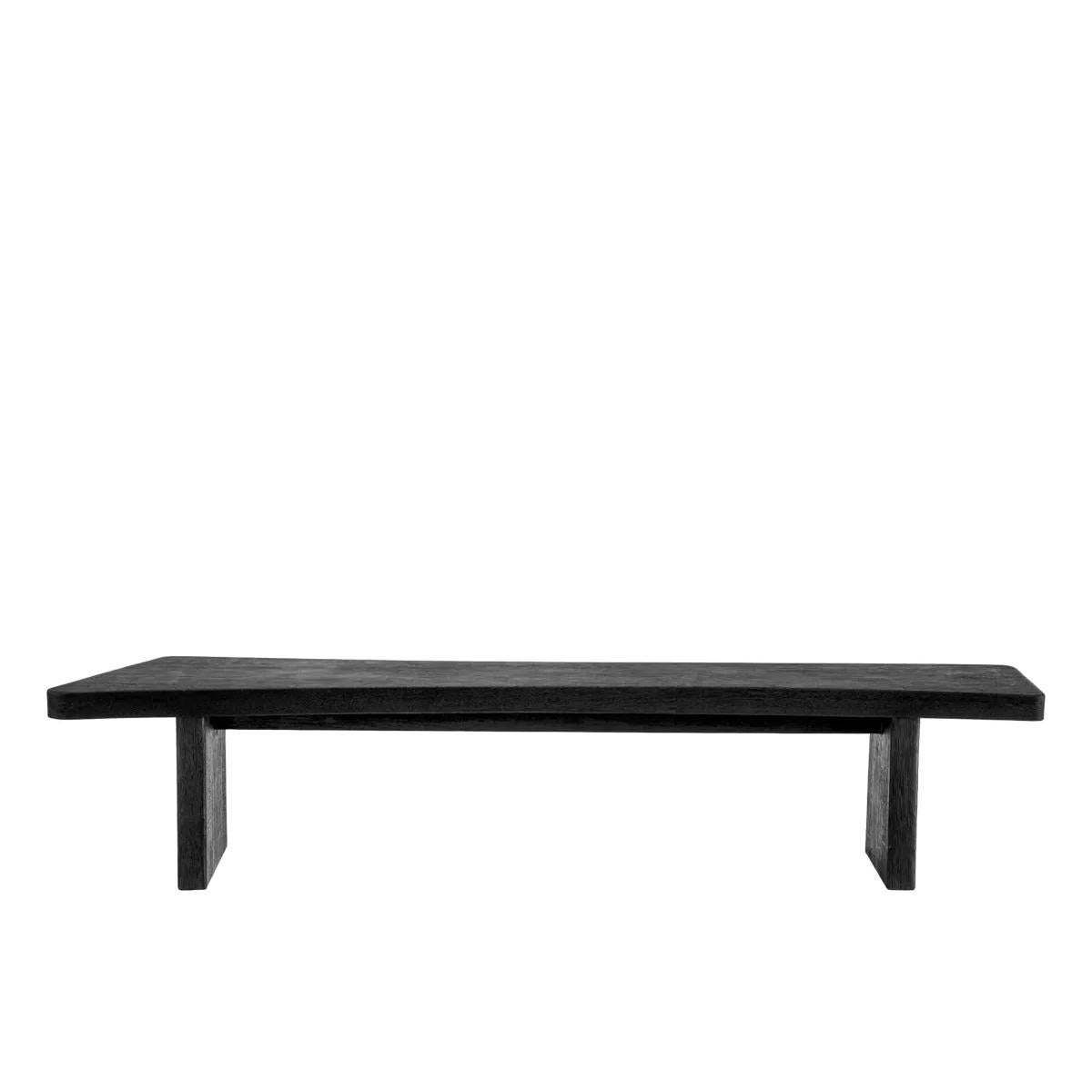Indonesian Indo Black Left Long Coffee Table For Sale