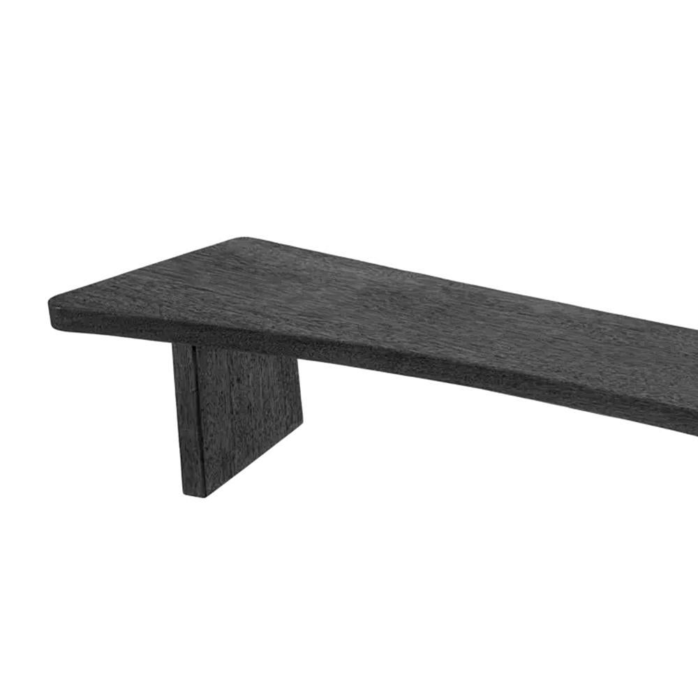 Blackened Indo Black Left Long Coffee Table For Sale