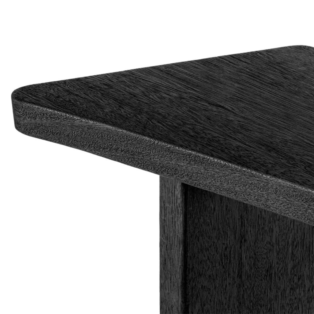 Contemporary Indo Black Left Long Coffee Table For Sale