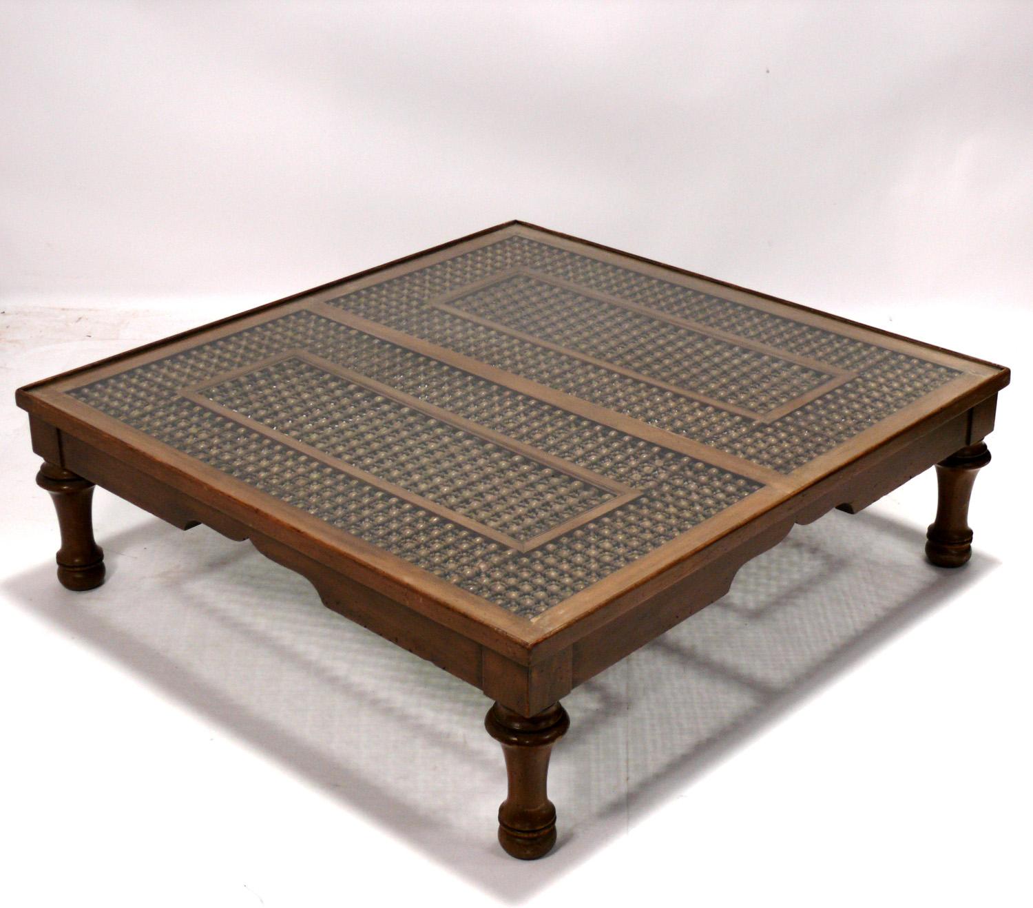Anglo-Indian Indo Chinese Coffee Table Large Scale Architectural Element For Sale