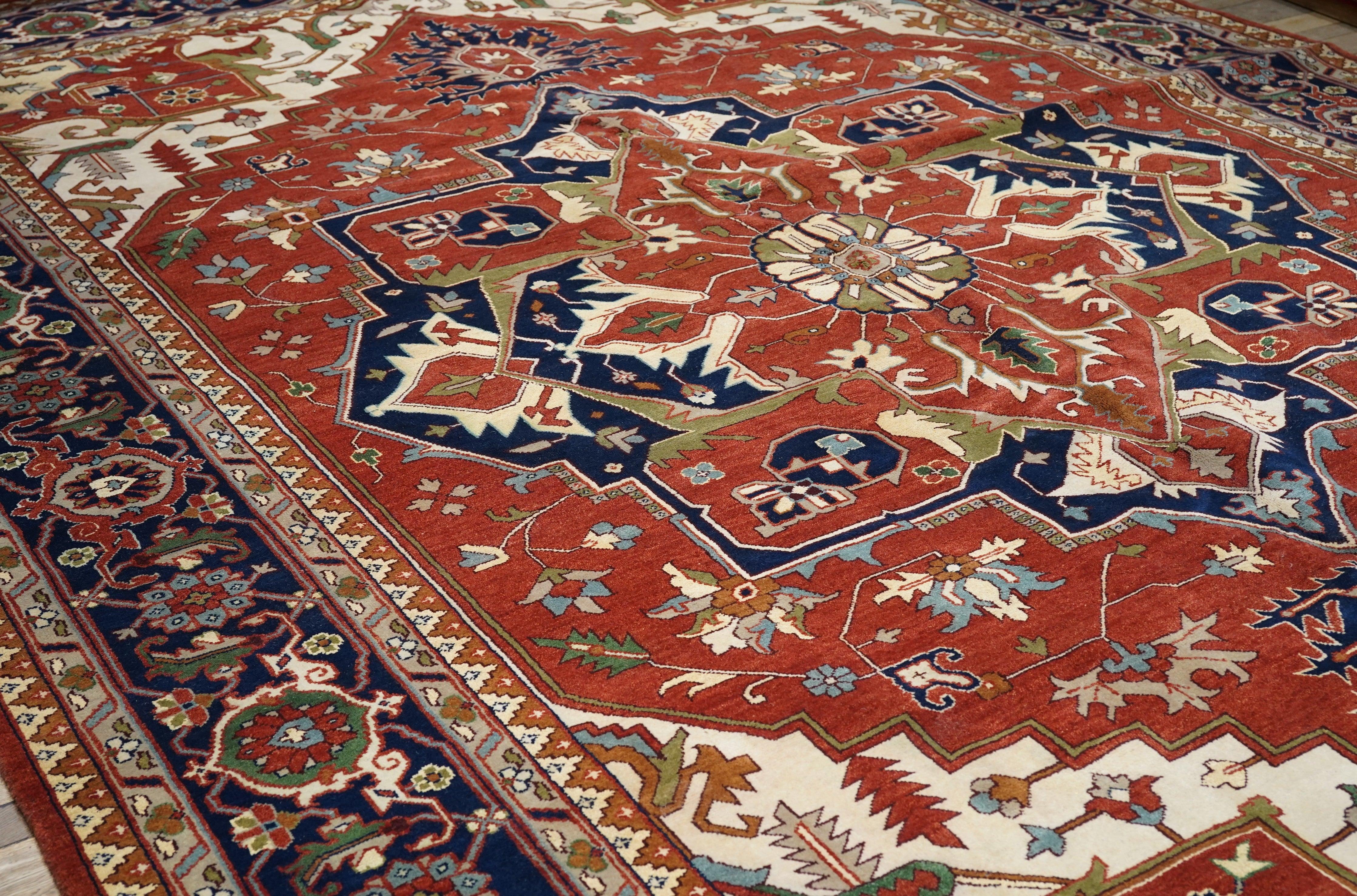 Indo Heriz-Teppich 11'9'' x 17'8'' im Angebot 1