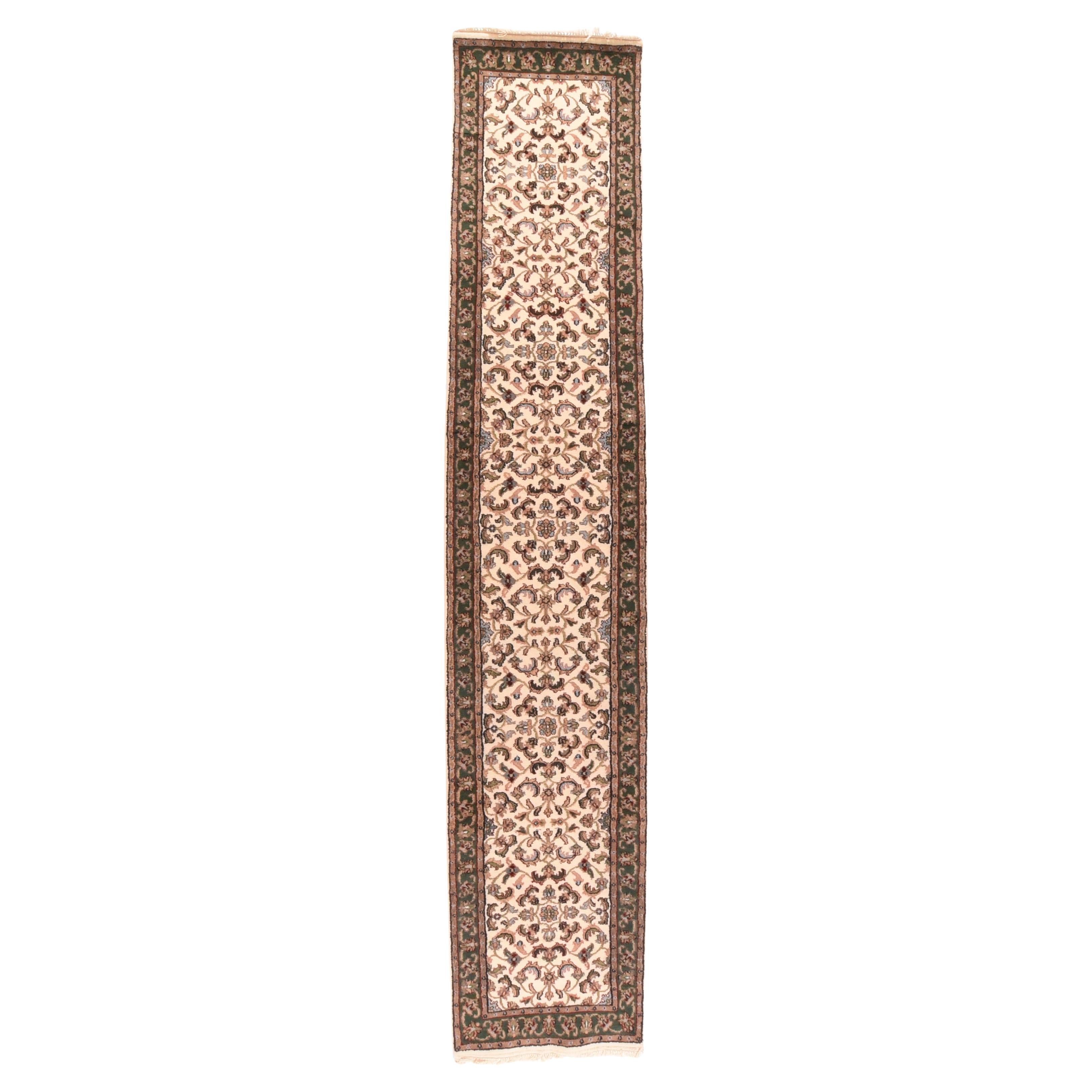 Runner Kashan indo 2'7" x 13'2" in vendita