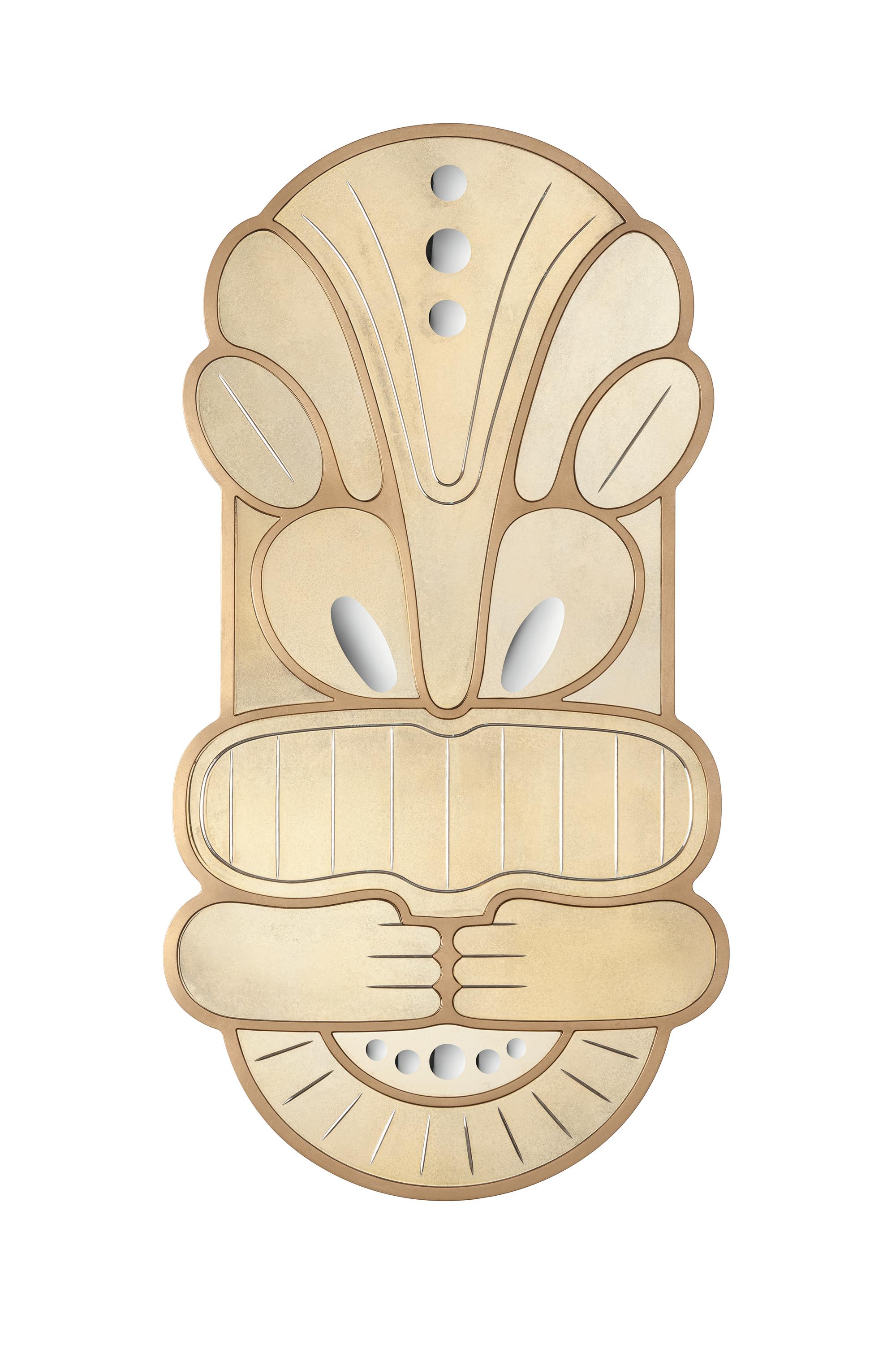 Italian Indo Mirror by Vetralia For Sale